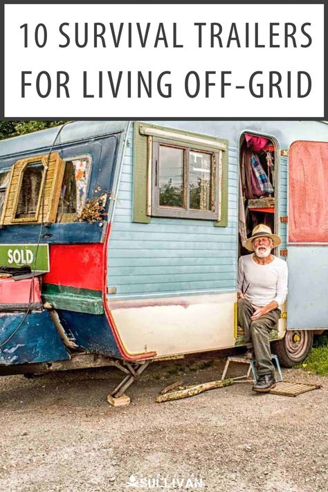 Trailers are a solid option for off-the-grid nomad living. Here are our top picks. #survival #trailer #selfreliance Energy Saving House, Off Grid Trailers, Bug Out Trailer, Tornado Shelter, Off Grid Survival, Survival Shelter, Prepper Survival, Emergency Prepping, Off Grid Living