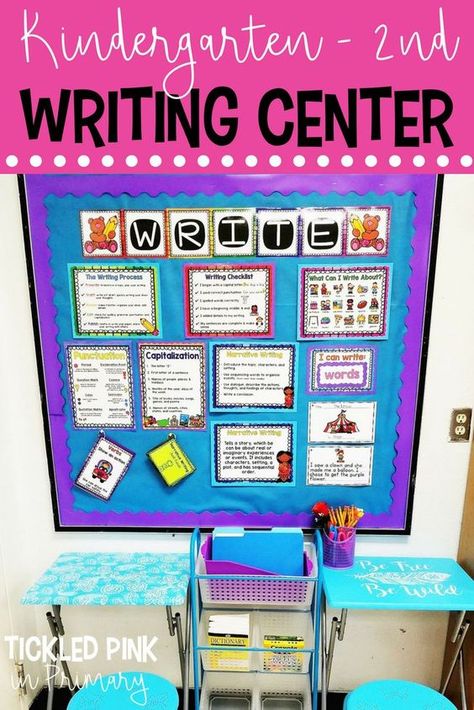 Do you want your students to love the writing station? This bundle has everything you need to set up a writing center for the whole year! It will provide a variety of resources for your students, so they never get bored of writing. Throw in some fun writing tools (pens, colored pencils, markers, gel pens, etc.) and this will become your student’s favorite center! Great for kindergarten, first grade, and 2nd. Classroom Writing Center, Third Grade Writing, Writing Checklist, 3rd Grade Writing, Writing Station, 2nd Grade Writing, 1st Grade Writing, 4th Grade Writing, First Grade Writing