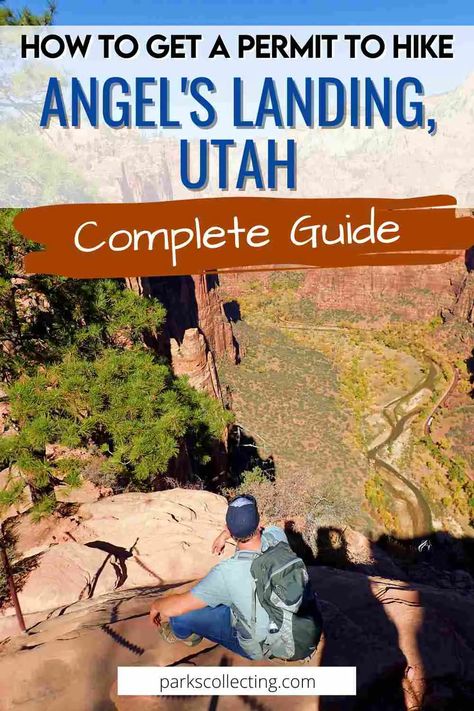 Everything you need to know about how to get Angels Landing permits. You need to enter a lottery to get a permit for this iconic hike in Zion National Park. Learn how. Zion National Park Camping, Trip To Zion National Park, Zion Camping, Angels Landing Zion National Park, Angels Landing Zion, National Park Trip, National Park Hikes, Zion National Park Hikes, Utah State Parks