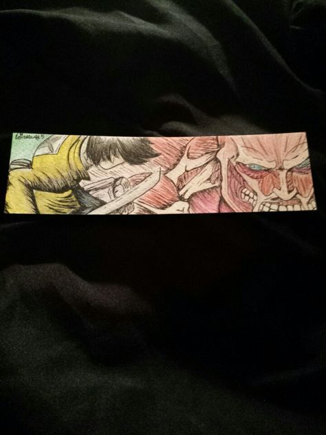 Attack on Titan Bookmark Attack On Titan Bookmark, Popular Books, Book Making, Attack On Titan, Film, Anime, Art