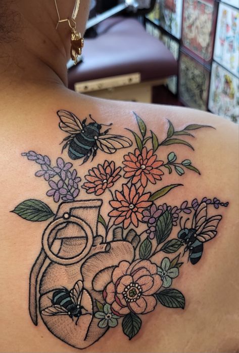 Mind Flowers Tattoo, Imperfect Flower Tattoo, Fragile Like A Flower Tattoo, Fragile Like A Flower Quote Tattoo, Flower Lung Tattoo Beautiful, Gemini Meaning, Flower Bouquet With Bee Tattoo, Soul Tattoo, Scar Tattoo