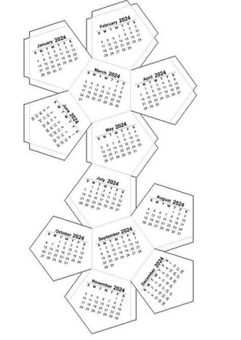 Cube Calendar, Dot To Dot Printables, Blank Monthly Calendar, Abc Printables, Study Organization, Diy Calendar, Things To Do When Bored, Desktop Calendar, Origami Crafts Diy