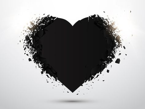 Black heart isolated with explosion effe... | Premium Vector #Freepik #vector #heart-shape #heart #black-heart #romantic Happy Wedding Anniversary Cards, Color Splash Effect, Baby Logo Design, Paint Splash Background, Grey Wallpaper Iphone, Photo Frame Images, Wedding Album Templates, Vintage Scrapbook Paper, Flower Png Images