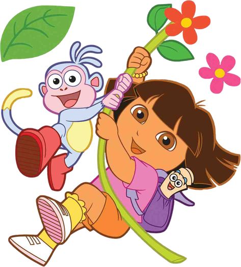 Dora The Explorer Pictures, Dora Characters, Dora Drawing, Dora Cartoon, Dora Boots, Explorer Birthday Party, America Flag Wallpaper, Dora Cake, Dora And Friends