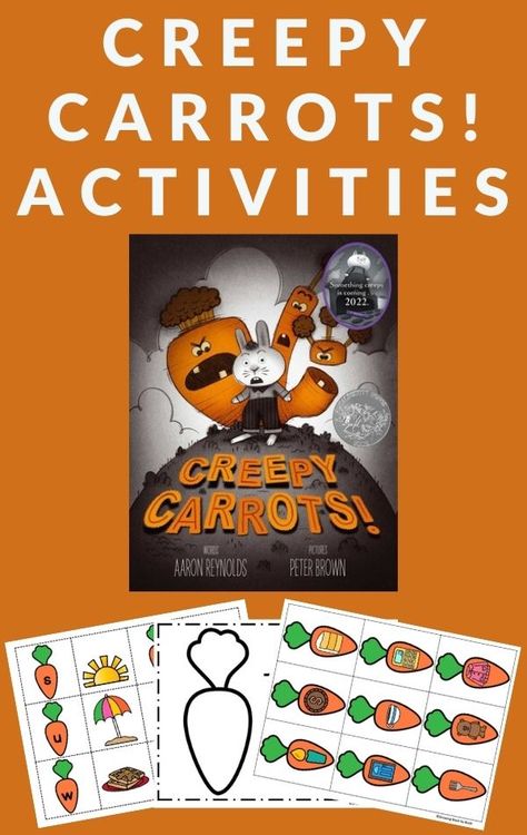 Use these Creepy Carrots! activities to build early literacy skills including beginning sounds. Free printables included. #bookactivities #creepycarrots #GrowingBookbyBook Creepy Carrots Activities, Creepy Carrots, Character Education Activities, Food Lessons, Elmer The Elephants, Kids Sensory Play, Dragons Love Tacos, Halloween Activities For Kids, Counting Activities