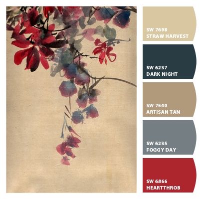 Paint colors from Chip It! by Sherwin-Williams        this is that blend of beige, gray, blue & red i've been search for  ~lrn~ Color Palette For Home, Basement Carpet, Red Rooms, Color Palate, Bedroom Paint, Living Room Colors, Remodel Bedroom, Red Accents, Basement Remodeling