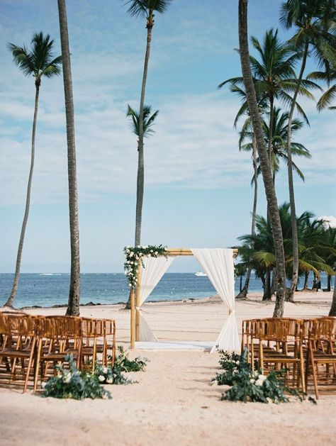 Beach Glamour, Destination Wedding Caribbean, Beach Wedding Locations, Beach Wedding Decorations Reception, Beach Theme Wedding Invitations, Punta Cana Wedding, Gazebo Wedding, Beach Wedding Inspiration, Wedding Beach Ceremony