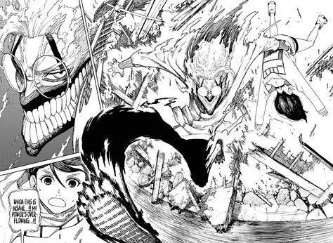 Okarun’s first transformation. Manga panel from Dandadan Shōnen Manga, Comic Manga, Manga Reader, Manga Pages, Character Design Male, Sketchbook Art Inspiration, Hunter X Hunter, Manga Comics, Art Sketchbook