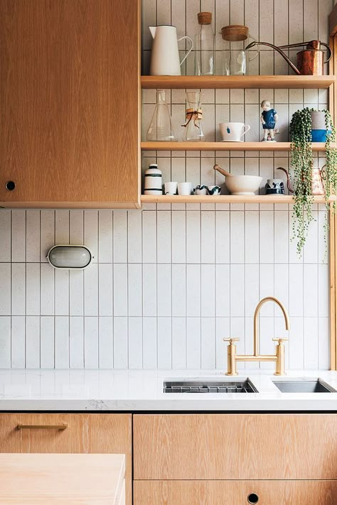 Laura Street by Hearth Studio | Project Feature | Brunswick, VIC, Australia | 12.17.2019 Designing Ideas, Decor Minimalist, Cheap Home Decor, Tile Backsplash, Home Decor Kitchen, Interior Design Kitchen, Kitchen Room, 인테리어 디자인, Kitchen Renovation