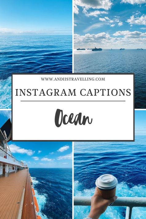 Dive into the beauty of the ocean with the best travel quotes, captions, and puns that perfectly capture your seaside adventures! Whether you're exploring coral reefs or enjoying a relaxing beach day, these witty and inspiring captions will add a fun touch to your oceanic journey. Follow for the best quotes and puns to make your travel memories by the sea even more unforgettable! Beach Pictures Quotes, Seaside Quotes, Sea Captions, Inspiring Captions, Ocean Captions, Fun Captions, Sea Quotes, Relaxing Beach, Best Travel Quotes