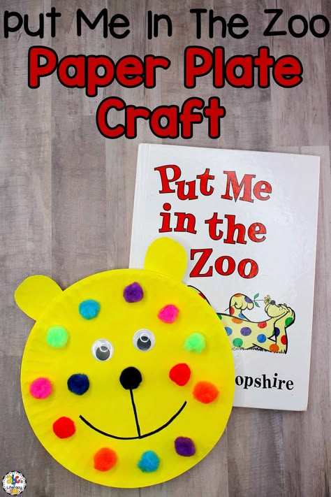 Your kids will fun creating this book-inspired, Put Me In The Zoo Paper Plate Craft to look like the main character, Spot in the book. Book Themed Crafts, Storybook Crafts, Zoo Preschool, Dr Seuss Preschool, Zoo Crafts, Zoo Book, Zoo Activities, Dr Seuss Activities, Dr Seuss Crafts