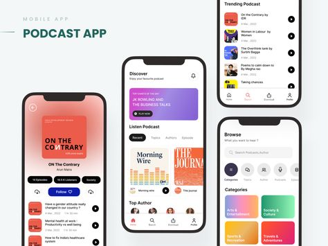 Podcast App by Prity Podcast App Design, Music App Design, Podcast App, Mobile App Design Inspiration, App Design Inspiration, Music App, Ui Inspiration, Mobile App Design, Graphing Calculator