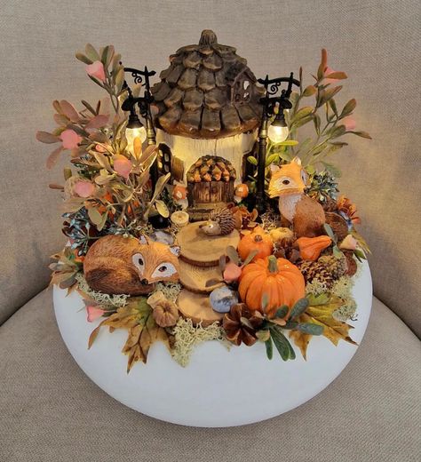 Pumpkin Fairy House, Pumpkin Fairy, Diy Candles Homemade, Fairy Homes, Please Subscribe To My Channel, Fall Stuff, Fall Cakes, Autumn Decorating, Pumpkin Halloween Decorations