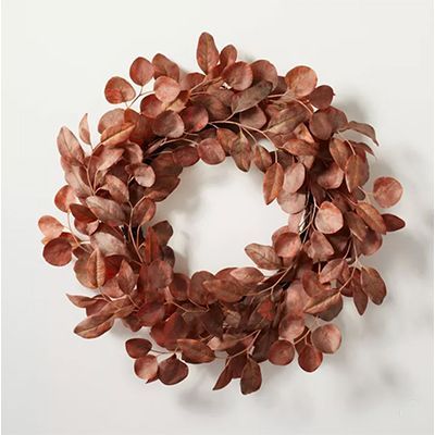 Plant Wreath, Eucalyptus Plant, Hearth & Hand With Magnolia, Copper Diy, Magnolia Wreath, Eucalyptus Wreath, Fall Front Porch, Artificial Wreath, Mantel Decor