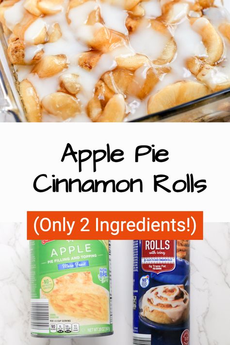 Viral on TikTok and Facebook, this quick dessert combines two ingredients: canned cinnamon rolls and apple pie filling. Use brands like Pillsbury Grands! or store equivalents. The result is a cobbler-style cinnamon roll dessert, easily customizable with icing or whipped cream. Loved for its simplicity, it serves as breakfast, brunch, or dessert, and can be prepped ahead. Recipes Made With Pillsbury Cinnamon Rolls, Pillsbury Cinnamon Roll Recipes Apple Pie Filling, Apple And Cinnamon Rolls Dessert Recipes, Cinnamon Rolls And Pumpkin Pie Filling, Crockpot Pillsbury Cinnamon Rolls, Cinnamon Roll Apple Pie Recipe Pillsbury, Apple Pie With Cinnamon Rolls, Pillsbury Cinnamon Rolls With Apples, Cinnamon Roll Pie Filling Dessert