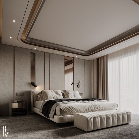 Luxury Bedroom Ceiling Design, Luxury Bedroom Pop Design, Luxury Ceiling Design Bedroom, Bedroom Interior Design Modern Master, Bedroom Ceiling Design Modern, Modern Bedroom Design Master Luxury, Luxurious Bedrooms Master Modern, Luxurious Bedrooms Master, Bedroom False Ceiling