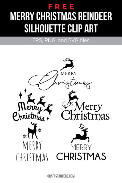 Free Merry Christmas Svg, Merry Christmas Svg Files Free Cricut, Reindeer Svg Free Cricut, Merry Christmas Svg Free, Christmas Silhouette Images, Christmas Clip Art Free, Free Christmas Svgs, Free Cricut Images, Cricut Explore Air Projects