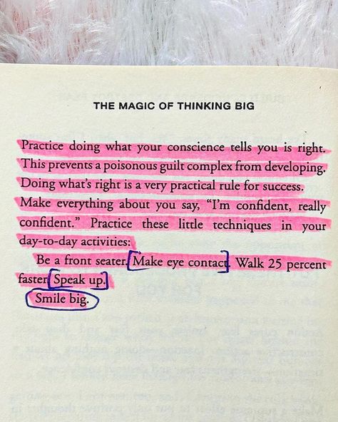 📌Unlock your full potential by cultivating a strong , confident and positive mindset. This book is for anyone looking to achieve greater success and fulfillment in life. 📌 ✨The book ‘the magic of thinking big’ teaches the importance of positive thinking and mindset. ✨The book mainly focuses on- 📌The Power of Belief: It teaches how believing in oneself enhances self- confidence and helps individuals overcome self doubt and achieve their goals. 📌Setting Goals: Setting specific, measura... The Magic Of Believing, 5 Books That Will Change Your Life, The Power Of Positivity, Artist Development, Self Belief Quotes, Glamour Lifestyle, Successful Mindset, Power Of Belief, Goals Setting