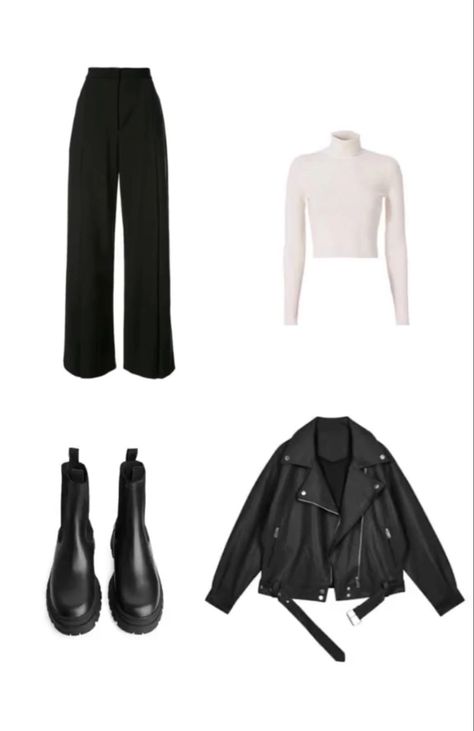 Chique Outfits, Neue Outfits, Leather Jacket Outfits, Autumn Outfit, Looks Style, Casual Style Outfits, Mode Inspiration, Lookbook Outfits, Winter Fashion Outfits