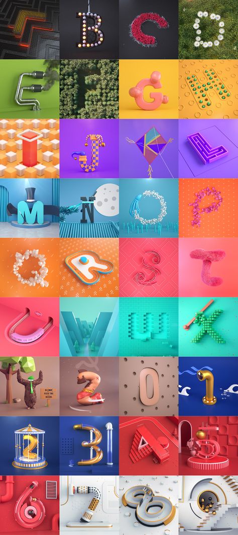 Behance :: For You Motion Graphics Typography, Days Of Type, 36 Days Of Type, Maxon Cinema 4d, Typography Art, Cinema 4d, After Effects, Motion Graphics, Art Direction