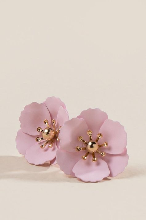 Primrose Flower, Pink Flower Earrings, Kay Jewelry, Floral Studs, Love Jewelry, Earrings Flower, Classy Jewelry, Gold Chain Jewelry, Gold Earrings Designs