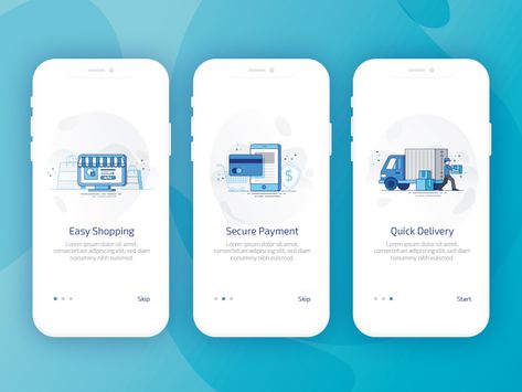 On-boarding Screens for eCommerce App Onboarding App Design, On Boarding Ui, App Onboarding Ui, Onboarding Screens Ui Design, Music App Onboarding Screen, Application Ui Design, App Development Design, Ecommerce App, Mobile Application Design