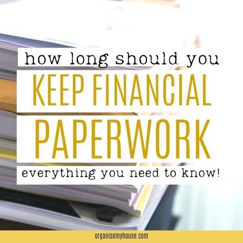 Find out exactly how long you should have important paperwork (specifically financial) for, before you let it go (shred it ideally for security) Get Rid Of Things, Simplifying Life, Bank Statement, Let It Go, Life Organization, Cleaning Organizing, Letting Go, Did You Know, The House