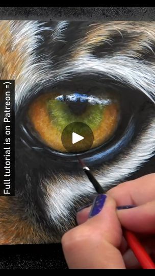 Tiger Eye Painting, Tiger Painting Acrylic, Tiger Fur, Tiger Painting, Eye Painting, Acrylic Painting Tutorials, Wildlife Art, Layered Look, Texture Art