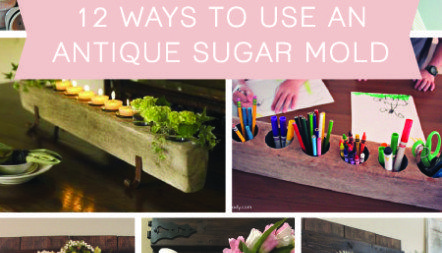 12 Ways to use an Antique Sugar Mold Christmas Sugar Mold, Behind Kitchen Sink Decor, Sugar Mold Decor Ideas, Sugar Mold Centerpieces, Sugar Molds Decor, Wooden Sugar Molds, Wood Sugar Mold, Nashville Flea Market, Kitchen Sink Decor