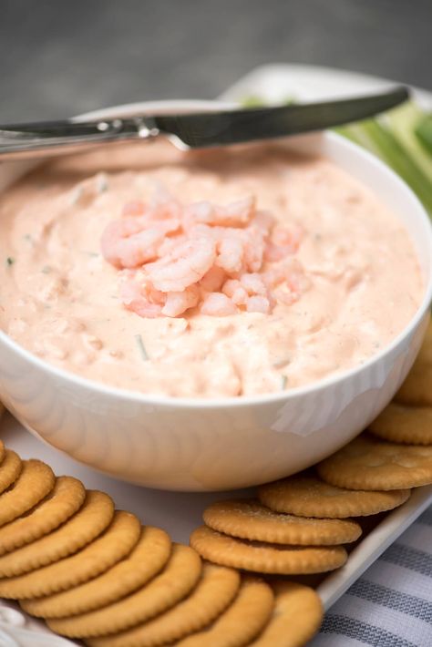 Shrimp Appetizers Easy Simple, Easy Shrimp Dip Recipe, Appetizers For Small Get Together, Shrimp Spread For Crackers, Shrimp Dip Cold, Tiny Shrimp Dip, Shrimp Dip With Cream Cheese Cold, Shrimp Mousse Recipe, Shrimp Pate