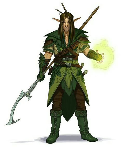 Male Elf Druid - Pathfinder PFRPG DND D&D d20 fantasy Elf Soldier, Soldier Concept, Dnd Druid, Wood Elves, Elf Druid, Fantasy Figures, Rpg Characters, Wood Elf, Pathfinder Rpg