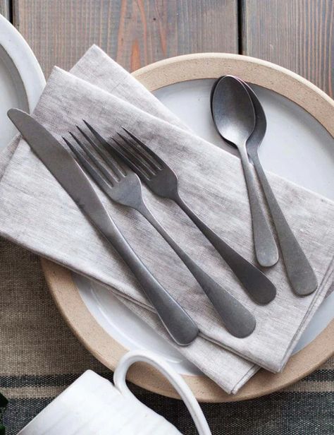 Flatware + Utensils – Lulu and Georgia Farmhouse Flatware, Farmhouse Pottery, Kitchen Things, Stainless Steel Dishwasher, Lulu And Georgia, Our Place, Stainless Steel Flatware, Dessert Spoons, The Mission