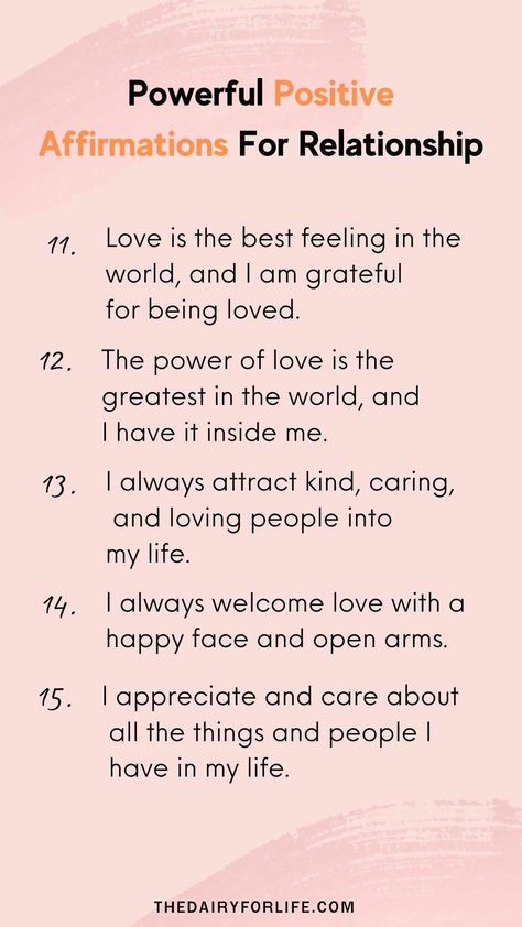 50 Most Powerful Positive Affirmations For Relationships & Love Over Love, Strong Faith, Negative People, Love Affirmations, Strong Relationship, I Am Grateful, Staying Positive, Relationships Love, Loving Someone