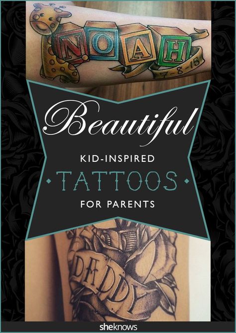 10 Tattoos Parents Got That Were Inspired by Their Kids Mens Tattoos For Kids, Tattoos For Parents For Kids, Baby Name Tattoos For Dads, Dad Tattoos For Kids, Kid Tattoos For Dad, Tattoo Ideas For Dads With Kids, Child Name Tattoo Ideas For Men, Tattoos For Dads With Kids, Child Tattoo Ideas For Dad