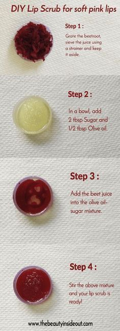 Easy Lip Scrub, For Pink Lips, Natural Pink Lips, Lip Scrub Recipe, Lip Scrub Diy, Lip Scrubs, Beauty Tips For Glowing Skin, Diy Scrub, Diy Lips