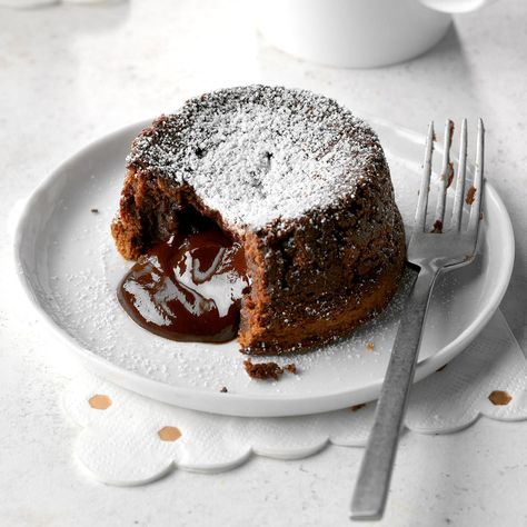 Spiced Chocolate Molten Cakes Recipe: How to Make It Molten Cakes, Molten Cake, Decadent Chocolate Desserts, Spiced Chocolate, Molten Chocolate, Dessert For Two, Baking Cocoa, Chocolate Lava, Chocolate Lava Cake