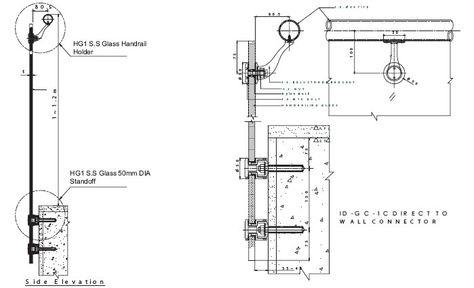 Glass Handrail Detail, Glass Railing Detail, Handrail Detail, Glass Fencing, Glass Staircase Railing, Furniture Details Drawing, Glass Railing Stairs, Frameless Sliding Doors, Glass Handrail