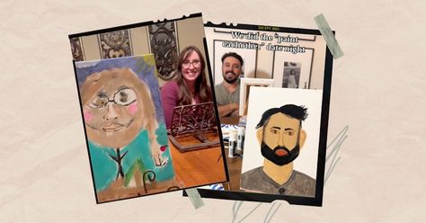 Painting Your Partner Is TikTok's Latest Date Night Idea Painting Each Other Date, Paint Your Partner Date Night, Painting Each Other, Relationship Test, Alphabet Dating, Orange Theory, First Person Writing, Night Portrait, Sesame Street Characters