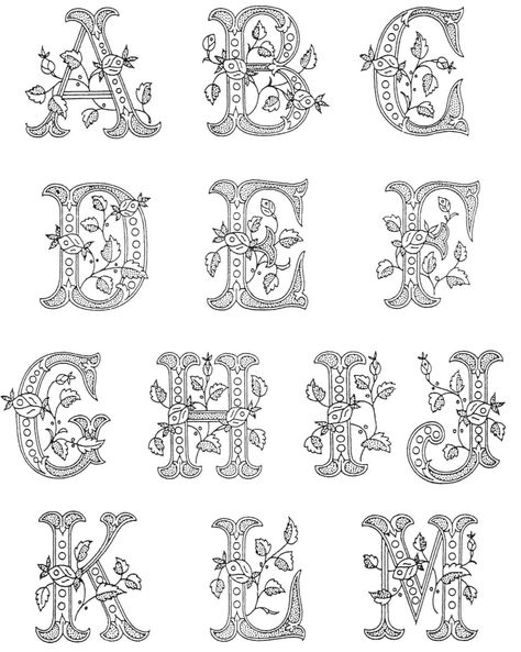 Fancy Lettering Fonts, Letter Crafts, Alphabet Posters, Alfabet Letters, Embroidery Alphabet, Printable Alphabet, Fancy Letters, Hand Lettering Alphabet, Embroidery Letters