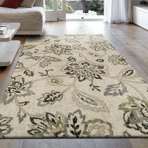 Amazon.com: SUPERIOR Indoor Area Rug Perfect for Hallways, Entryway, Office, Living Room, Hardwood, Tile, Jute Backed, Modern Farmhouse Floral Decor, Jacobean Collection, 8' x 10', Multi-Colored : Home & Kitchen Farmhouse Floral Decor, Modern Bohemian Farmhouse, Vintage Floral Rugs, Bohemian Farmhouse, Flower Rug, Hardwood Tile, Area Rug Collections, Floral Area Rugs, Modern Farmhouse Decor