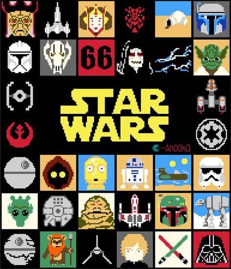 Star Wars crochet blanket : free charts and explanations ! | Ahookamigurumi Star Wars Crochet Blanket, Star Wars Blanket, Star Wars Crochet, Star Wars Crafts, Crochet Squares Afghan, Diy Star, Star Wars Diy, Free Chart, Crochet Blanket Afghan