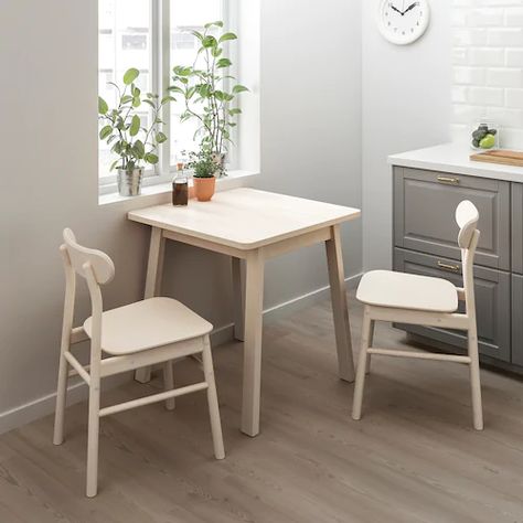 NORRÅKER Table, birch - IKEA Table Ikea, Small Kitchen Tables, Small Dining Table, Table Cafe, Bistro Chairs, Ikea Family, Cafe Tables, Birch Table, Small Dining