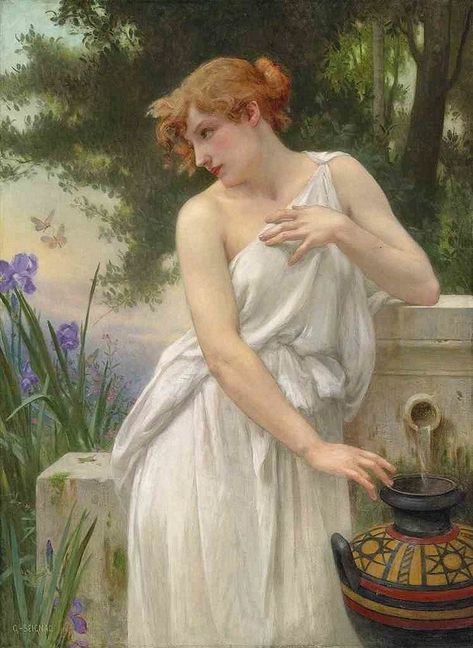 Guillaume Seignac, Neoclassical Painting, French Artwork, Neoclassical Art, Pre Raphaelite Art, Ancient Greek Sculpture, 19th Century Paintings, 19th Century Art, List Of Artists