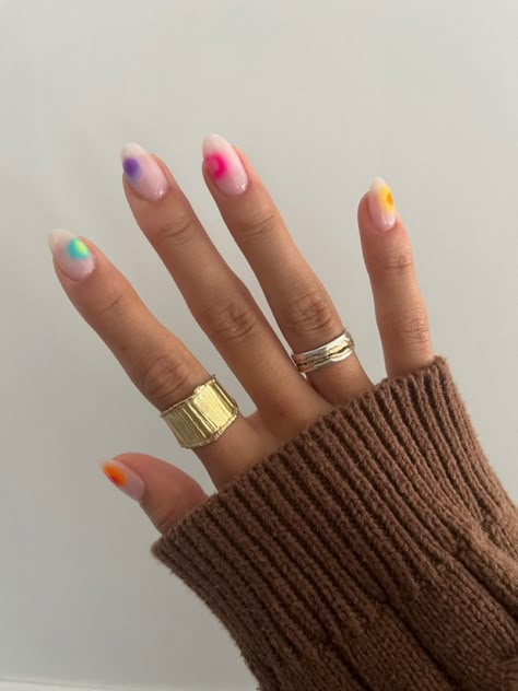 Pink Wedding Nails, Multicolored Nails, August Nails, Hippie Nails, Summery Nails, Cute Gel Nails, Nails 2024, Fire Nails, Funky Nails