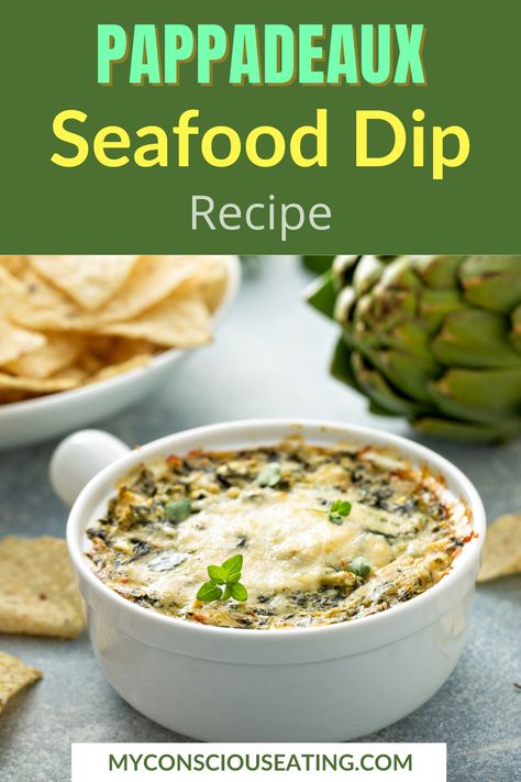 Seafood dip with a sprinkle of herbs Seafood Dips Recipes, Pappadeaux Recipe, Pappadeaux Seafood, Seafood Dip, Oysters Rockefeller, Bisque Recipe, Southern Comfort Food, Creamy Dip, Comfort Food Southern