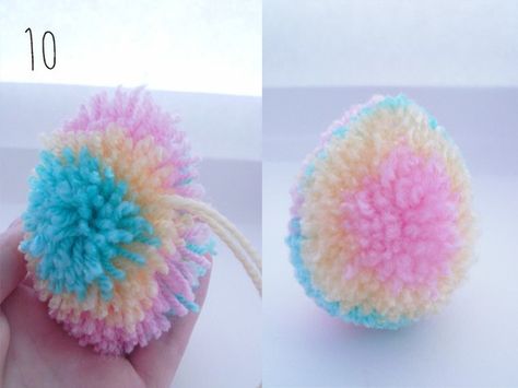 Easter Pom Pom Crafts, Easter Pom Poms, Pom Pom Animals, Making Easter Eggs, Pom Crafts, Yarn Ideas, Easter Egg Pattern, Mollie Makes, Diy Pom Pom