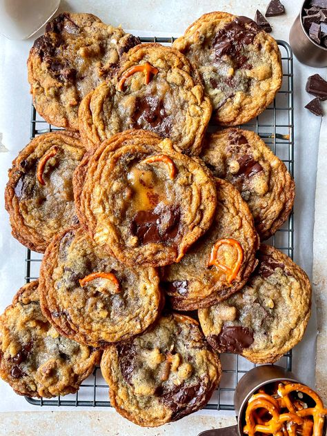 Kitchen Sink Cookies Brown Butter Kitchen Sink Cookies, Everything But The Kitchen Sink Cookies, Butter Kitchen, Soft Caramels, Sink Cookies, Kitchen Sink Cookies, Deli Cafe, Cookies Dough, Toffee Chips