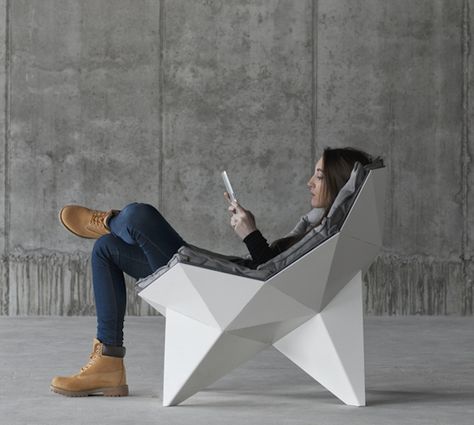 loungechairQ1-7 Geometric Chair, Buckminster Fuller, Geodesic Dome, Chaise Design, Design Milk, A Chair, Interior Furniture, Objects Design, Design Interior