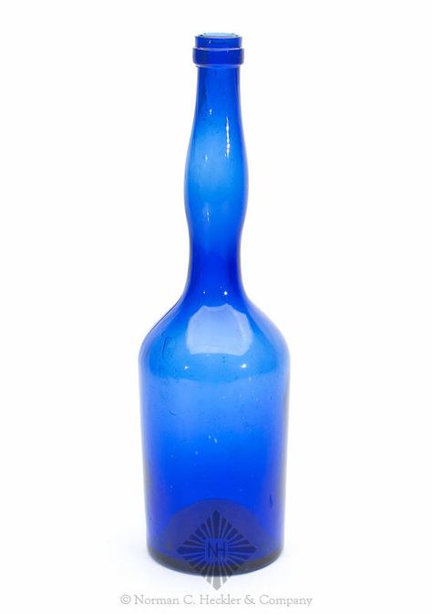 Bitters Or Whiskey Type Bottle, America, 1860-1880. Cylindrical form with lady's leg neck, brilliant deep sapphire blue, applied mouth with… / MAD on Collections - Browse and find over 10,000 categories of collectables from around the world - antiques, stamps, coins, memorabilia, art, bottles, jewellery, furniture, medals, toys and more at madoncollections.com. Free to view - Free to Register - Visit today. #Bottles #Whisky/Whiskey #MADonCollections #MADonC Sapphire Blue, Antique Furniture, Old Photos, Art History, Bottles Decoration, Reusable Water Bottle, Blue Sapphire, Whiskey, New Zealand