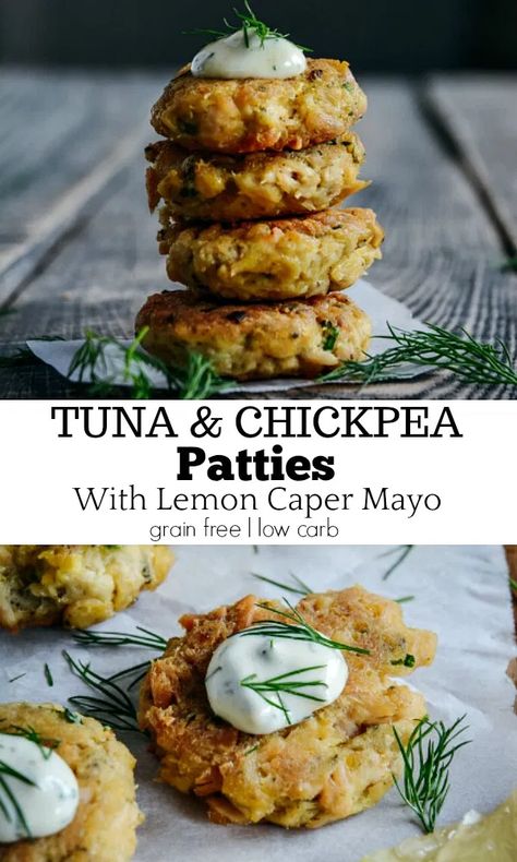 Chickpea Appetizer, Tuna Chickpea, Tuna Appetizer, Aip Foods, Chickpea Patties, Tuna Patties, Scratch Cooking, Canned Foods, Appetizers For A Crowd